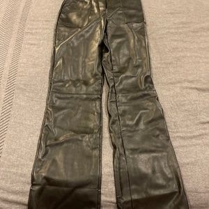 Faux leather pants
